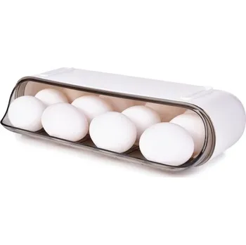 Dóza na potraviny Stohovatelný box na vajíčka VEJCOPÁD, až na 12 ks vajec bílý