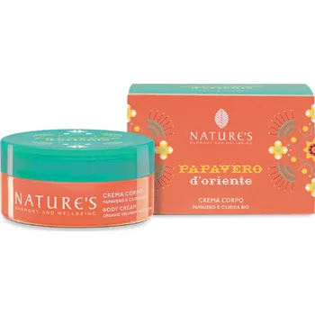 Tělový krém NATURE´s PAPAVERO D´ORIENTE tělový krém - červený mák a pačuli, 200 ml