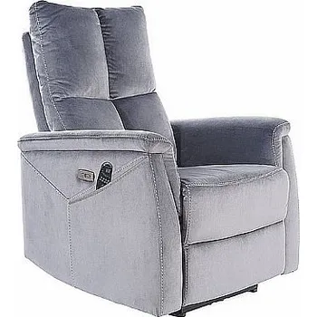 Křeslo Křeslo polohovací NUTE VELVET M Varianta: Bluvel 14 šedé
