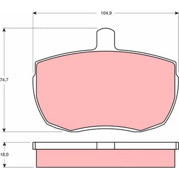 Brzdová destička Sada brzdových destiček, kotoučová brzda TRW GDB341