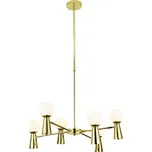 ACA Lighting závěsné svítidlo 6xG9+6xGU10 KIMOLOS zlatá kov + bílá D72X120CM OD94206PG