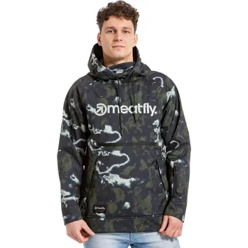 Pánská větrovka pánská podzimní softshell bunda Meatfly Jax 2022 Storm Camo Sand M