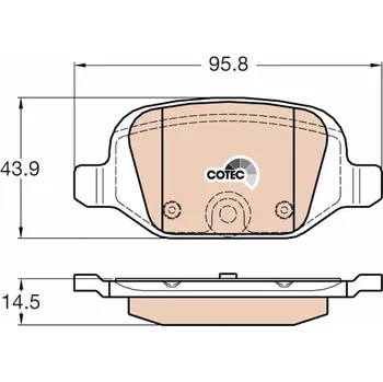 Brzdová destička Sada brzdových destiček, kotoučová brzda TRW GDB1981