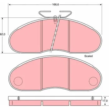 Brzdová destička Sada brzdových destiček, kotoučová brzda TRW GDB948