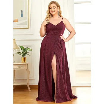 Dámské šaty Ever Pretty večerní a společenské šaty EE50120 Burgundy 5XL