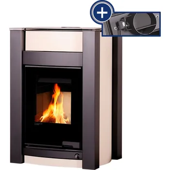 Krbová kamna HS Flamingo Krbová kamna AQUAFLAM VARIO ® KALMAR 11/5kW krémová, elektronická regulace