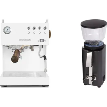 Kávovar Ascaso Steel DUO PID, White&Wood + ECM C-Manuale 54, anthracite