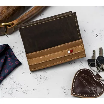 Peněženka Malá pánská dvoubarevná kožená peněženka Always Wild (Pánská peněženka )