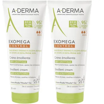 Tělový krém A-Derma Exomega Control emolienční krém, 2x 200 ml