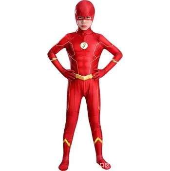 Karnevalový kostým Dětský kostým Flash- kombinéza + maska (kukla) Velikost: 110 (105-115 cm)