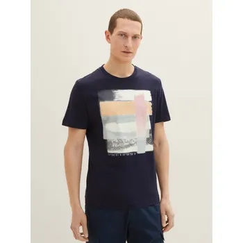 Pánské tričko TOM TAILOR® TRIKO S POTISKEM-NAVY L