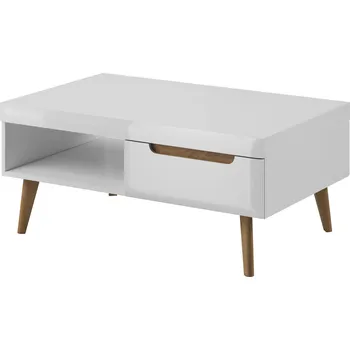 Konferenční stolek PSK Konferenční stolek NADIA, Bílá lesk/Dub Riviera 107 cm