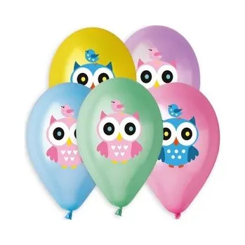 Balónek Balónky s potiskem 5ks OBYČ. Sova
