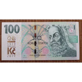 Kompletní sada 28 ks bankovek 100 Kč vzor 2018 s přítiskem - 100. výročí měnové odluky
