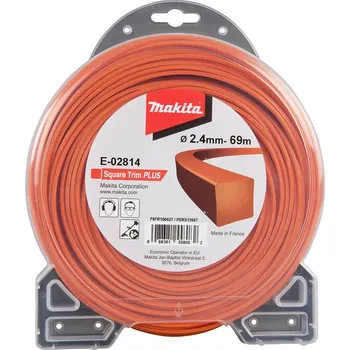 Struna do sekačky MAKITA E-02814 Struna nylonová Plus 2,4mm, 69m, oranžová, hranatá = old 369224796 free_store_pickup