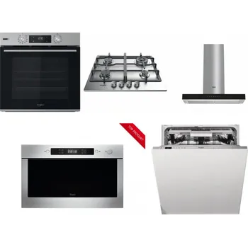 Set domácích spotřebičů WHIRLPOOL OMSK58HU1SX + WHIRLPOOL TKRL 661 IX EU + WHIRLPOOL WHBS 62F LT K + WHIRLPOOL AMW 423/IX + WHIRLPOOL WIO 3O540 PELG