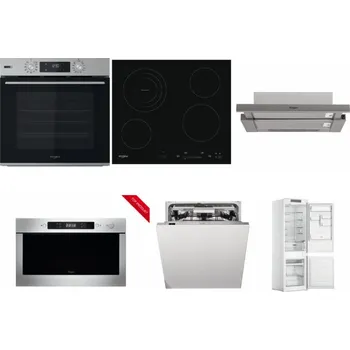 Set domácích spotřebičů WHIRLPOOL OMSK58HU1SX + WHIRLPOOL AKT 8900 BA + WHIRLPOOL AKR 5390/1 IX + WHIRLPOOL AMW 423/IX + WHIRLPOOL WIO 3T133 PLE + WHIRLPOOL WHC18 T311