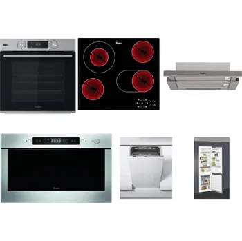 Set domácích spotřebičů WHIRLPOOL OMSK58HU1SX + WHIRLPOOL AKT 8190/BA + WHIRLPOOL AKR 5390/1 IX + WHIRLPOOL AMW 439 IX + WHIRLPOOL WSIC 3M27 C + WHIRLPOOL ART 66112