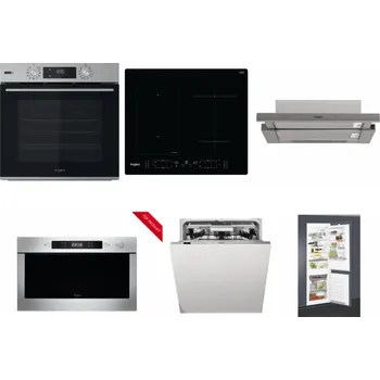 Set domácích spotřebičů WHIRLPOOL OMSK58HU1SX + WHIRLPOOL WL B8160 NE + WHIRLPOOL AKR 5390/1 IX + WHIRLPOOL AMW 423/IX + WHIRLPOOL WIO 3O540 PELG + WHIRLPOOL ART 65031