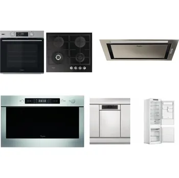 Set domácích spotřebičů WHIRLPOOL OMSK58HU1SX + WHIRLPOOL GOFL 629/NB + WHIRLPOOL WCT3 64 FLB X + WHIRLPOOL AMW 439 IX + WHIRLPOOL WSBO 3O34 PF X + WHIRLPOOL WHC18 T311