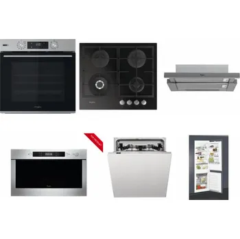 Set domácích spotřebičů WHIRLPOOL OMSK58HU1SX + WHIRLPOOL GOFL 629/NB + WHIRLPOOL AKR 749/1 IX + WHIRLPOOL AMW 423/IX + WHIRLPOOL WIC 3C33 PFE + WHIRLPOOL ART 65031