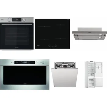 Set domácích spotřebičů WHIRLPOOL OMSK58HU1SX + WHIRLPOOL WS Q2760 BF + WHIRLPOOL AKR 5390/1 IX + WHIRLPOOL AMW 439 IX + WHIRLPOOL WIO 3O540 PELG + WHIRLPOOL WHC18 T311