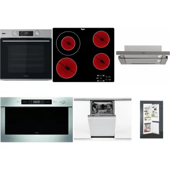 Set domácích spotřebičů WHIRLPOOL OMSK58HU1SX + WHIRLPOOL AKT 8130/NE + WHIRLPOOL AKR 5390/1 IX + WHIRLPOOL AMW 439 IX + WHIRLPOOL WSIO 3O34 PFE X + WHIRLPOOL ART 65031