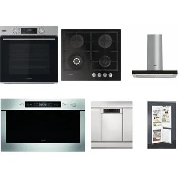 Set domácích spotřebičů WHIRLPOOL OMSK58HU1SX + WHIRLPOOL GOFL 629/NB + WHIRLPOOL WHBS 62F LT K + WHIRLPOOL AMW 439 IX + WHIRLPOOL WSBO 3O34 PF X + WHIRLPOOL ART 65031