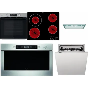 Set domácích spotřebičů WHIRLPOOL OMSK58HU1SX + WHIRLPOOL AKT 8130/NE + WHIRLPOOL AKR 650/1 IX + WHIRLPOOL AMW 439 IX + WHIRLPOOL WIC 3C33 PFE
