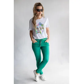 Kalhoty džínové color Onado H2812 V barva: zelená, velikost: XL