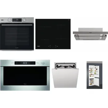 Set domácích spotřebičů WHIRLPOOL OMSK58HU1SX + WHIRLPOOL WS Q2760 BF + WHIRLPOOL AKR 5390/1 IX + WHIRLPOOL AMW 439 IX + WHIRLPOOL WIC 3C33 PFE + WHIRLPOOL ART 66112