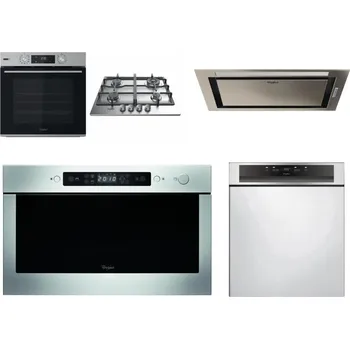 Set domácích spotřebičů WHIRLPOOL OMSK58HU1SX + WHIRLPOOL TKRL 661 IX EU + WHIRLPOOL WCT3 64 FLB X + WHIRLPOOL AMW 439 IX + WHIRLPOOL WBC 3C34 PF X