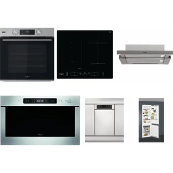 Set domácích spotřebičů WHIRLPOOL OMSK58HU1SX + WHIRLPOOL WL B8160 NE + WHIRLPOOL AKR 5390/1 IX + WHIRLPOOL AMW 439 IX + WHIRLPOOL WSBO 3O34 PF X + WHIRLPOOL ART 66112