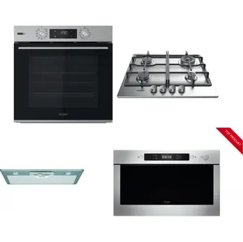 Set domácích spotřebičů WHIRLPOOL OMSK58HU1SX + WHIRLPOOL TKRL 661 IX EU + WHIRLPOOL AKR 650/1 IX + WHIRLPOOL AMW 423/IX