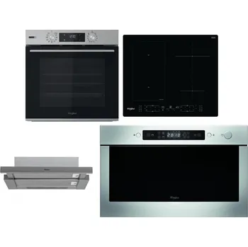 Set domácích spotřebičů WHIRLPOOL OMSK58HU1SX + WHIRLPOOL WL B8160 NE + WHIRLPOOL AKR 749/1 IX + WHIRLPOOL AMW 439 IX