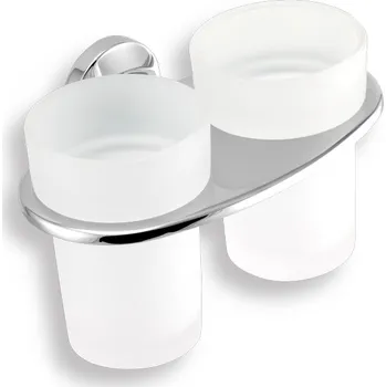 Držák na kartáček NOVASERVIS Metalia 11 NOVASERVIS 0157,0 Dvojitý držák kartáčků a pasty sklochrom (0157,0)