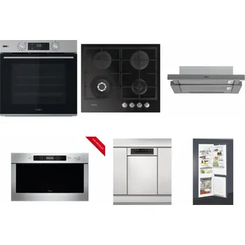Set domácích spotřebičů WHIRLPOOL OMSK58HU1SX + WHIRLPOOL GOFL 629/NB + WHIRLPOOL AKR 749/1 IX + WHIRLPOOL AMW 423/IX + WHIRLPOOL WSBO 3O34 PF X + WHIRLPOOL ART 65031