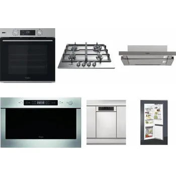 Set domácích spotřebičů WHIRLPOOL OMSK58HU1SX + WHIRLPOOL TKRL 661 IX EU + WHIRLPOOL AKR 5390/1 IX + WHIRLPOOL AMW 439 IX + WHIRLPOOL WSBO 3O34 PF X + WHIRLPOOL ART 65031