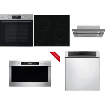 Set domácích spotřebičů WHIRLPOOL OMSK58HU1SX + WHIRLPOOL AKT 8900 BA + WHIRLPOOL AKR 749/1 IX + WHIRLPOOL AMW 423/IX + WHIRLPOOL WBC 3C34 PF X