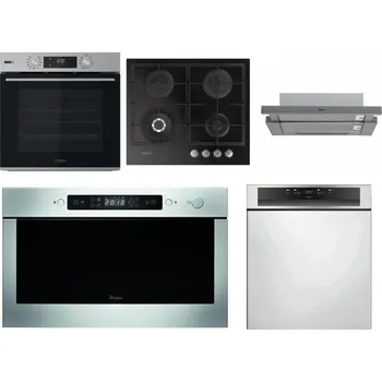 Set domácích spotřebičů WHIRLPOOL OMSK58HU1SX + WHIRLPOOL GOFL 629/NB + WHIRLPOOL AKR 749/1 IX + WHIRLPOOL AMW 439 IX + WHIRLPOOL WBC 3C34 PF X