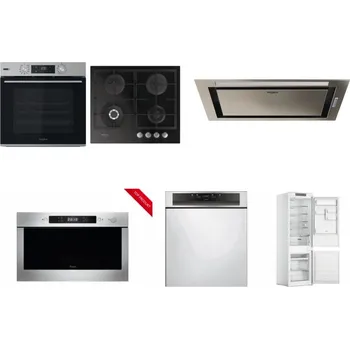Set domácích spotřebičů WHIRLPOOL OMSK58HU1SX + WHIRLPOOL GOFL 629/NB + WHIRLPOOL WCT3 64 FLB X + WHIRLPOOL AMW 423/IX + WHIRLPOOL WBC 3C34 PF X + WHIRLPOOL WHC18 T311