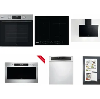 Set domácích spotřebičů WHIRLPOOL OMSK58HU1SX + WHIRLPOOL WL B8160 NE + WHIRLPOOL AKR 62F LT K + WHIRLPOOL AMW 423/IX + WHIRLPOOL WBC 3C34 PF X + WHIRLPOOL ART 65031