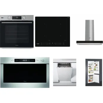 Set domácích spotřebičů WHIRLPOOL OMSK58HU1SX + WHIRLPOOL WL S7260 NE + WHIRLPOOL WHBS 62F LT K + WHIRLPOOL AMW 439 IX + WHIRLPOOL WSIC 3M27 C + WHIRLPOOL ART 65031