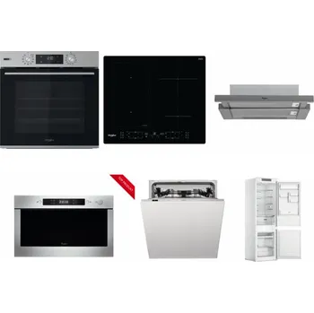 Set domácích spotřebičů WHIRLPOOL OMSK58HU1SX + WHIRLPOOL WL B8160 NE + WHIRLPOOL AKR 749/1 IX + WHIRLPOOL AMW 423/IX + WHIRLPOOL WIC 3C33 PFE + WHIRLPOOL WHC18 T311
