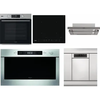 Set domácích spotřebičů WHIRLPOOL OMSK58HU1SX + WHIRLPOOL WL S7260 NE + WHIRLPOOL AKR 5390/1 IX + WHIRLPOOL AMW 439 IX + WHIRLPOOL WSBO 3O34 PF X