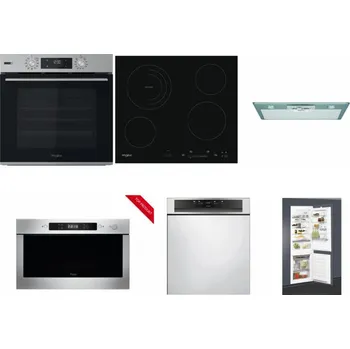 Set domácích spotřebičů WHIRLPOOL OMSK58HU1SX + WHIRLPOOL AKT 8900 BA + WHIRLPOOL AKR 650/1 IX + WHIRLPOOL AMW 423/IX + WHIRLPOOL WBC 3C34 PF X + WHIRLPOOL ART 65031