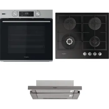 Set domácích spotřebičů WHIRLPOOL OMSK58HU1SX + WHIRLPOOL GOFL 629/NB + WHIRLPOOL AKR 5390/1 IX