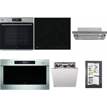 Set domácích spotřebičů WHIRLPOOL OMSK58HU1SX + WHIRLPOOL AKT 8900 BA + WHIRLPOOL AKR 5390/1 IX + WHIRLPOOL AMW 439 IX + WHIRLPOOL WIO 3T133 PLE + WHIRLPOOL ART 65031