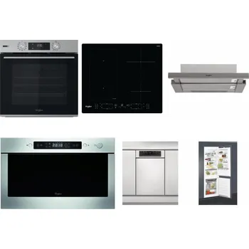 Set domácích spotřebičů WHIRLPOOL OMSK58HU1SX + WHIRLPOOL WL B8160 NE + WHIRLPOOL AKR 5390/1 IX + WHIRLPOOL AMW 439 IX + WHIRLPOOL WSBO 3O34 PF X + WHIRLPOOL ART 65031