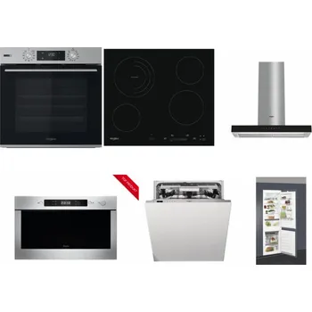 Set domácích spotřebičů WHIRLPOOL OMSK58HU1SX + WHIRLPOOL AKT 8900 BA + WHIRLPOOL WHBS 62F LT K + WHIRLPOOL AMW 423/IX + WHIRLPOOL WIO 3O540 PELG + WHIRLPOOL ART 66112
